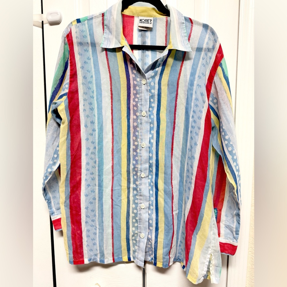 Koret Colorful Striped Button Down Shirt